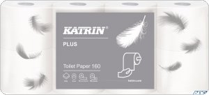 Papier toaletowy, małe rolki KATRIN PLUS Toilet 160, 112966, opakowanie: 8 rolek