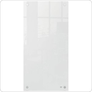 Mała podłużna szklana tablica suchościeralna Nobo Home 300x600mm, biała 1915603