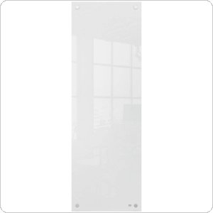 Mała podłużna szklana tablica suchościeralna Nobo Home 300x900mm, biała 1915604