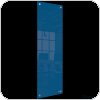 Mała podłużna szklana tablica suchościeralna Nobo Home 300x900mm, niebieska 1915608