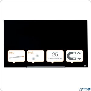 Szklana tablica Nobo Impression Pro 1000x560mm, czarna