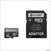 Karta pamięci Micro SDhc + adapter 32GB class10 UIII 90MB / s Platinet PMMSD32UIII