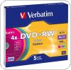 Płyta DVD + RW VERBATIM SLIM Color 4.7GB x4 (1szt) 43297