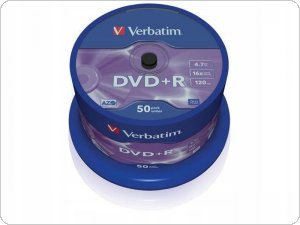 Płyta DVD+R VERBATIM CAKE(25szt) Matt Silver 4.7GB x16 43500