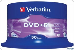 Płyta DVD+R VERBATIM CAKE(50szt) Matt Silver 4.7GB x16 43550