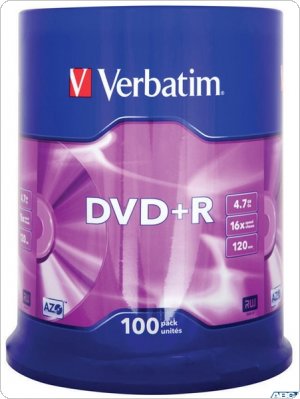 Płyta DVD+R VERBATIM CAKE(100szt) Matt Silver 4.7GB x16 43551