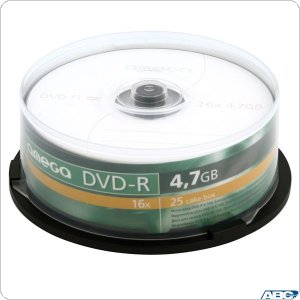 Płyta OMEGA DVD+R 4,7GB 16X CAKE (25szt) OMD1625+ a
